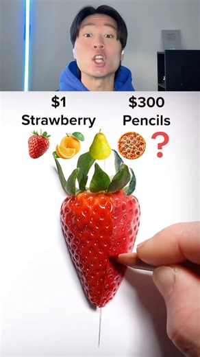 Drawing hyper-realistic food with pencil @howard__lee