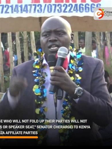 Senator Cherargei's Warning to Kenya Kwanza Affiliate Parties
