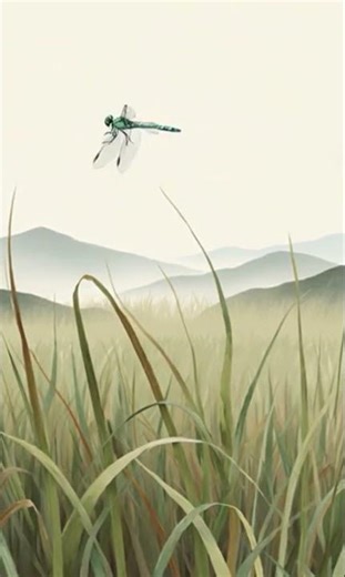 The dragonfly - Haiku by Matsuo Bashō
