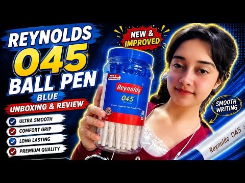 🔥 Reynolds 045 Ball Pen Review | Best Pen Under ₹10? 🤔 Honest Review + Writing Test |