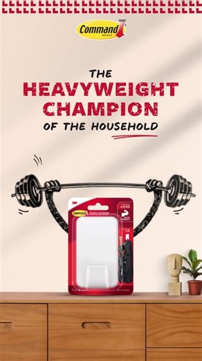 Big bags? Heavy groceries? No problem.  The Command™ Heavyweight Hook holds up to 6.8 kgs—strong, stylish, and damage-free. Talk about a lifesaver!  #CommandHome #DamageFree #HomeOrganisation #heavydutyhook | Command | Facebook