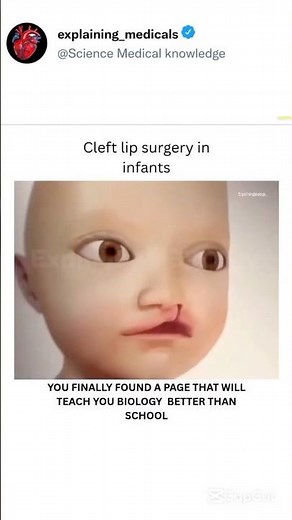 Cleft lip 👄 surgery in infant 👶 #trending #viral #doctorlife #anatomy #shortvideo #surgeryreels