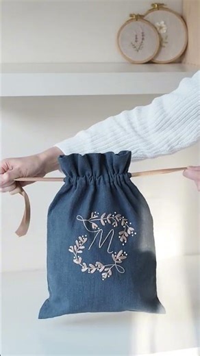A Quiet Moment of Sewing | Drawstring Bag Detail