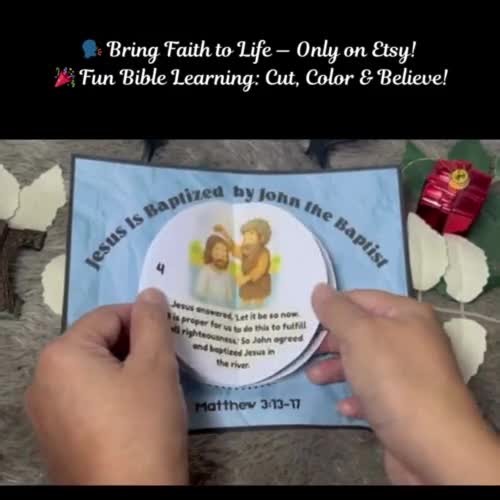 Jesus is Baptized by John the Baptist Bible Story Craft: Sunday School Activity (PDF Download) - Etsy