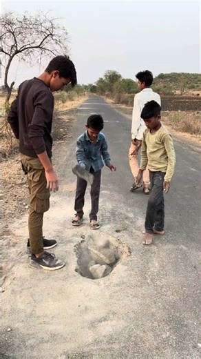 Power of team work #help #helping #helpingchallenge #Road repairing