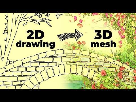 How I Turn 2D Drawings into 3D Models in Blender (Inkform Free Addon)