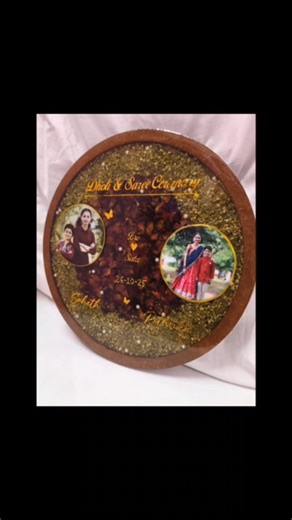 Customized resin frame.Circle shape Dm for orders..#resinart #customizedresinart #resinframes