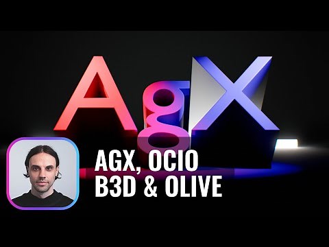 Setting up AgX OpenColorIO (OCIO) config & using AgX in Blender & Olive