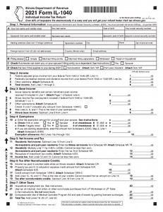 2021 Form IL DoR IL-1040 Fill Online, Printable, Fillable, Blank - pdfFiller