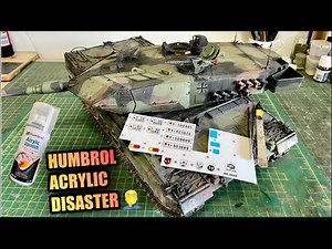 HENG LONG VINYL DECALS APPLICATION , HUMBROL VARNISH DISASTER 😡😡LEOPARD 2A6 7.0 BEGINNERS GUIDE