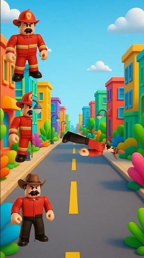 roblox firefighter cowboy #roblox #games #minecraft #funny #animation #shorts #cartoon#usa