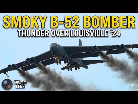 SMOKY BEAST! B-52 Bomber "Dirty Pass" & Open Bomb Bay (600mm Close-Up)