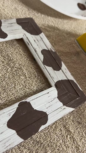 DIY Hand-Painted Cow Print Picture Frame Ideas