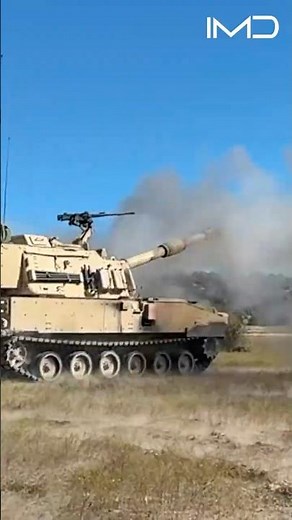 Field Artillery Demonstrates Self Propelled Howitzer