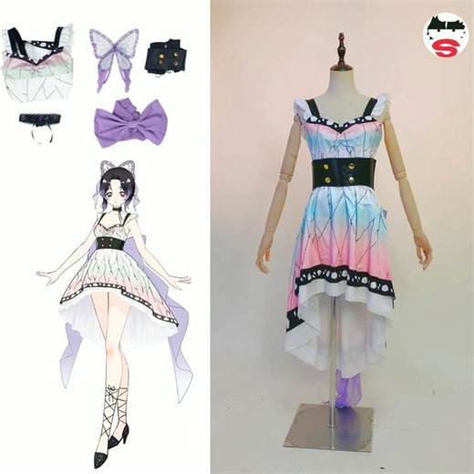 Demon Slayer Shinobu Lolita Cosplay - Easy Dressing Tutorial #anime #game #fpy #demonslayer #cosplay