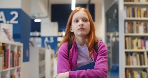 Schoolgirl Walking Library Choosing Books Studying Stock Footage Video (100% Royalty-free) 1070268373 | Shutterstock