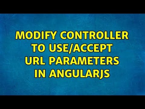Modify Controller to use/accept URL parameters in AngularJS