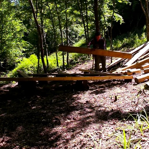 A house on a slope, Construction of the Amazing House | Bushcraft Construction Technology