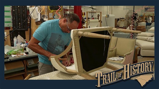 Furniture: A North Carolina Legacy explores the rich heritage of the state’s furniture industry, from its humble beginnings to global influence. Discover the craftsmanship, innovation, and cultural impact that shaped generations—a journey through history revealing the stories behind some of North Carolina’s most iconic furniture brands and the people who built them. Furniture: A North Carolina Legacy | Trail of History, January 13th at 8:30 PM. Trail of History is proudly supported by Bragg Fina