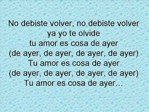 Eddy Lover - No debiste volver (letra)