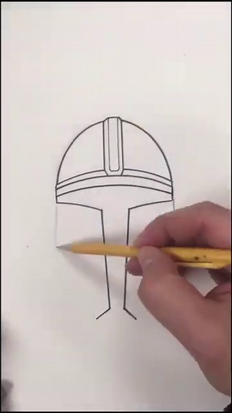 How to draw the Mandalorian - Easy Step by Step drawing guide NEW FOR 2023 ✍️💫🤩 #shorts #mandalorian