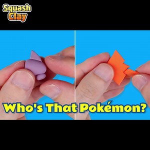 Who's That Pokémon Clay #Pokemon #satisfying #art #handmade #diy | Squash Clay