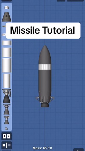 Tutorial for my design #spaceflightsimulator #missile #tutorial #tutorials #blueprint #sfs #fypシ #viral