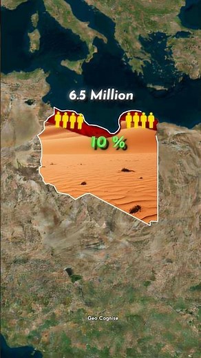 Libya Is Bigger Than Alaska - But Almost Empty 🤯 #libya