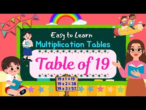 Table of 19 | Easy to Learn Multiplication Tables @SPGN_Vibes