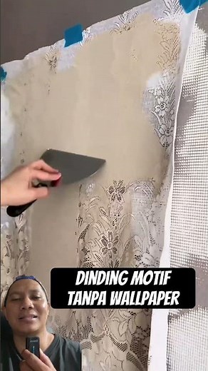 How to make a patterned wall using stencil paper #shorts #diy #craft #carpentry #construction