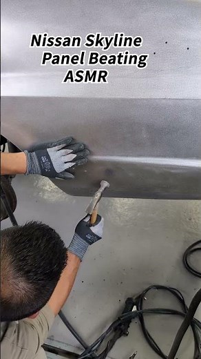 Metal hammering ASMR on Nissan Skyline!