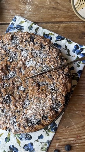 Blueberry Buckle Coffee Cake 🫐 Recipe in the comments! | Crowded Kitchen