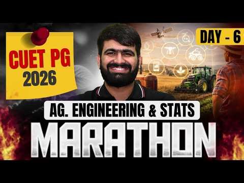 Day 06- Agricultural Engineering and Statistics I CUET PG 10 Day Series by IARI Wala