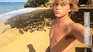 Jordan Barrett enjoys a NAKED stroll along Jamaican beach
