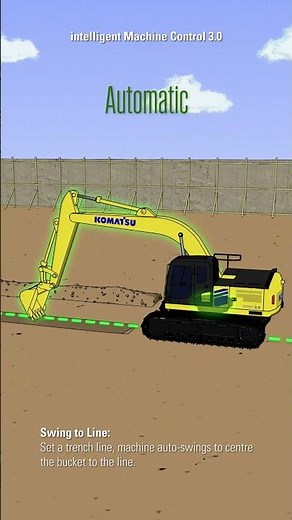 Swing to Line: intelligent Machine Control 3.0 #excavator