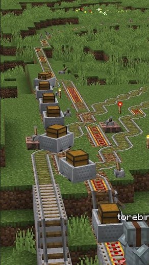 Minecraftバニラで鉄道を運行する #マイクラ #マインクラフト #鉄道 #レッドストーン #minecart