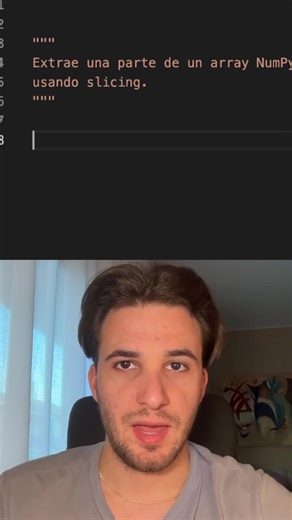 ✂️ Este slicing te ahorra HORAS de código #Python Si haces bucles para esto… para el vídeo y mira. El slicing bien entendido es una de las mayores ventajas de Python y NumPy. En menos de 1 minuto lo entiendes y no vuelves atrás. #python #numpy #slicing #programacion #shorts