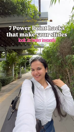 Arushi Gupta on Instagram: "When I switched from a data science role to to one of the Big 3 consulting firms, Powerpoint suddenly became my new coding language :) Here are a few simple PPT hacks I wish someone told me earlier because these tiny things actually make a huge difference 👇 ⭕️ Type directly inside a shape No need for a text box. Just click the shape and start typing. If it doesn’t let you: hit Ctrl + J once. Magic. ⭕️ Perfect alignment = instant glow-up Select all → Alt + H + 