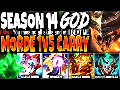 MY NEW 4X BURN MORDEKAISER SEASON 14 IMMORTAL BUILD GUIDE MADE UDYR CRY 🔥 LoL Top Morde s14 Gameplay