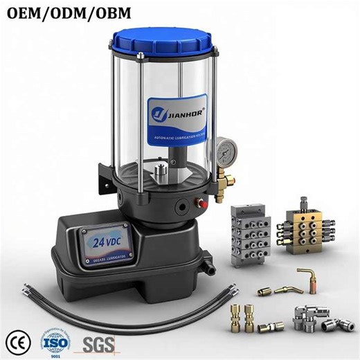 Auto Grease Pump 24V Excavator Wheel Loader 12v Dc Automatic Electric Auto Lube Grease Lubrication Pump System