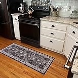 Hallway Washable Runner Rug - 2x7 Kitchen Rugs Entryway Rug Runner Vintage Soft Floor Mat Non Slip Indoor Farmhouse Carpet for Bathroom Living Room Bedroom (2 X 7, Beige)