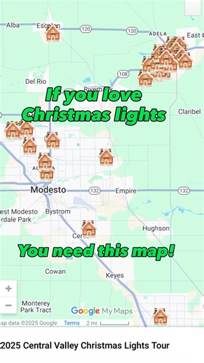 Jaci Tidmarsh Modesto CA Realtor on Instagram: "If you love Christmas lights, you need this map!!🎄✨ The 209 does Christmas lights so well, so here’s a free resource made for you. Get access to the 2025 Central Valley Christmas Light Tour Google Map, packed with Christmas light neighborhoods in Modesto, Oakdale, Turlock, Ceres, and Escalon, so you can find the best displays fast. 🔗 Link in BIO Click the link to grab the map free, save it, and pull it up anytime you want an easy Central Valley C