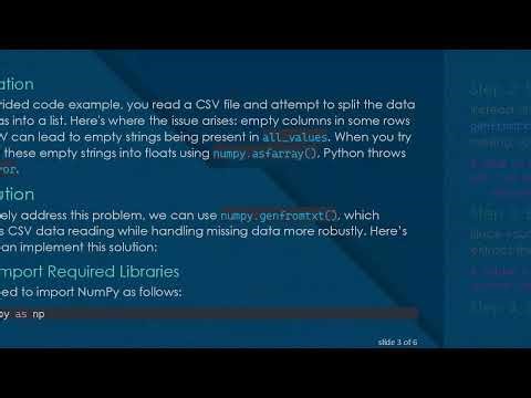 Resolving the ValueError When Converting CSV Data to Floats in Python