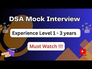 DSA Interview Prep: Mock Interview for Freshers | DSA Mock Interview for Beginners #dsa #interview