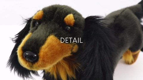 MY DOG Mini - Dachshund Longhair - Premium Dog Stuffed Animal - Lifelike & Realistic