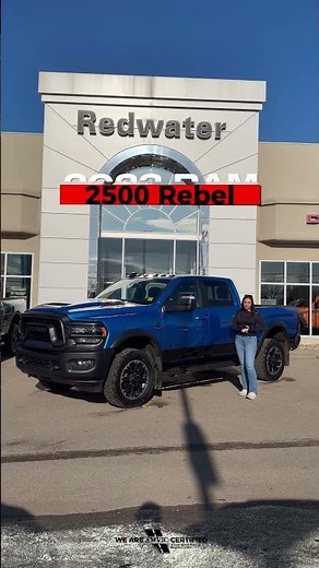 Low KM Hydro Blue! 2023 Ram 2500 Rebel Walkaround with Jill at Redwater Dodge