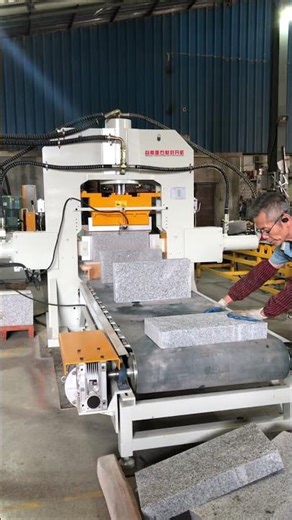 Automatic Stone splitting machine line for granite cobble stone natural surface paving Outdoor wall