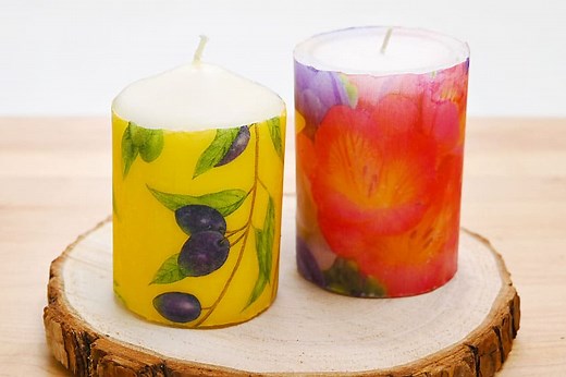 How to Decorate Candles with Napkins | DIY Patterned Candles
