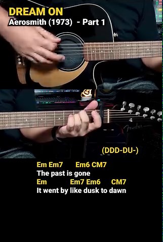 Dream On - Aerosmith (1973) Easy Guitar Chords Tutorial with Lyrics Part 1 SHORTS REELS 🎸🎸🎸 #DocOTEPStudio | Doc OTEP Studio