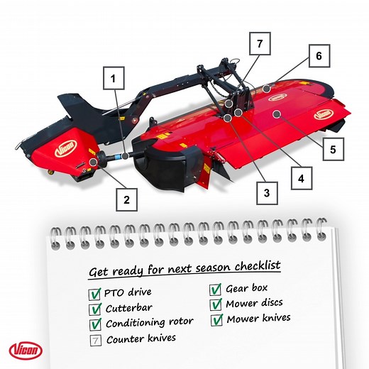 For helpful tips and tricks to get your #Vicon Disc Mower prepared to operate at it’s maximum capacity through the season then contact your local dealer and visit the Vicon UK website: https://uk.vicon.eu/Parts-and-Service/Get-ready-for-the-season/DISC-MOWER-GET-READY-FOR-NEXT-SEASON | Vicon UK